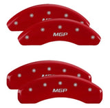 MGP 4 Caliper Covers Engraved Front & Rear MGP Red Finish Silver Characters 2019 Toyota CH-R - 16239SMGPRD