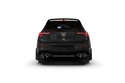 Rally Armor 2022 MK8 Volkswagen Golf GTI/R Black UR Mud Flap w/ Red Logo - MF80-UR-BLK/RD