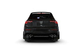 Rally Armor 2022 MK8 Volkswagen Golf GTI/R Black UR Mud Flap w/ White Logo - MF80-UR-BLK/WH