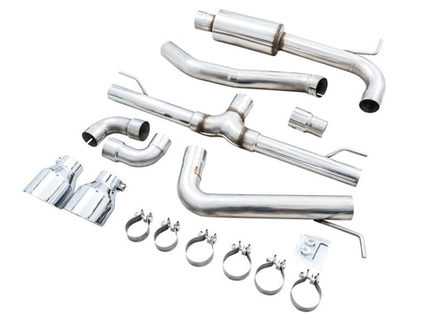 AWE 2022 VW GTI MK8  Track Edition Exhaust - Chrome Silver Tips - 3020-32658