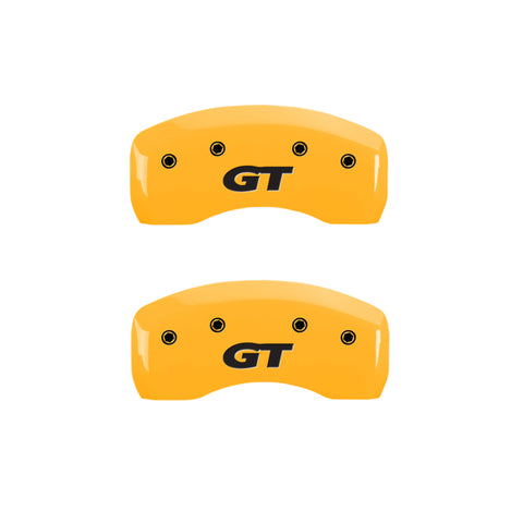 MGP 4 Caliper Covers Engraved Front Mustang Rear Sn95/Gt Yellow Finish Black Char 1997 Ford Mustang - 10224SMG1YL