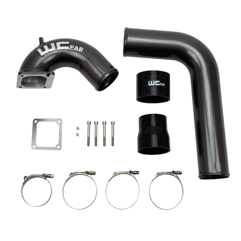 Wehrli 03-07 Cummins 5.9L D/S 3.5in. Intake Horn IC Pipe - Gun Metal - WCF100528-GM