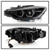 Spyder 12-14 BMW F30 3 Series 4DR Projector Headlights - Black PRO-YD-BMWF3012-AFSHID-BK - 5086754