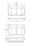 StopTech Street Touring 06 Lexus GS300/430 / 07-08 GS350 Rear Brake Pads - 308.11130