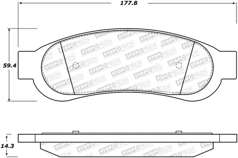 StopTech Street Select Brake Pads - Front - 305.13340