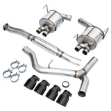 AWE Tuning Subaru STI VA / WRX GV / STI GV Sedan Touring Edition Exhaust - Diamond Black Tip (102mm) - 3015-43108