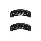 MGP 4 Caliper Covers Engraved Front & Rear Acura Red finish silver ch - 39002SACURD