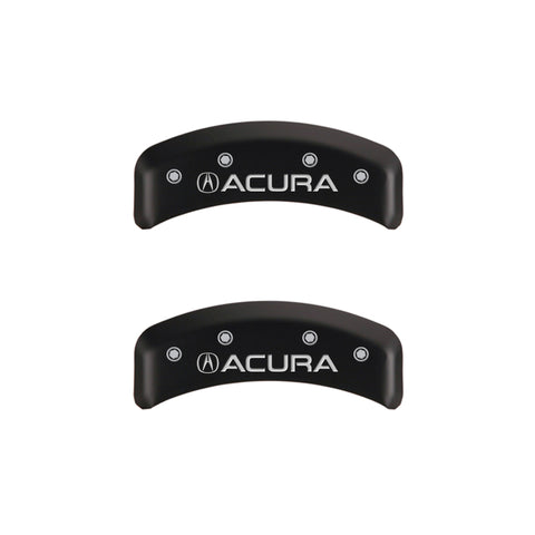 MGP 4 Caliper Covers Engraved Front & Rear Acura Red finish silver ch - 39002SACURD