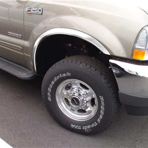 Putco 99-07 Ford SuperDuty Pickup - Full Stainless Steel Fender Trim - 97216