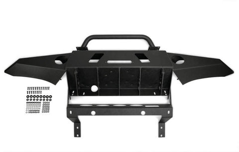 DV8 Offroad 05-15 Toyota Tacoma Front Bumper Winch Ready - Black Powdercoat - FBTT1-01