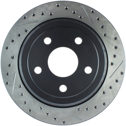 StopTech Slotted & Drilled Sport Brake Rotor 11-15 Jeep Grand Cherokee (Excludes SRT8) - 127.58007L