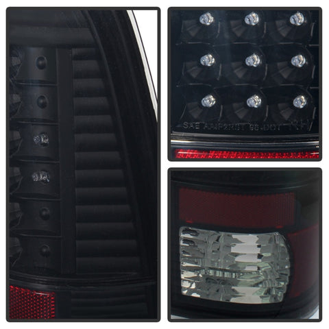 Xtune Ford F250/350/450/550 Super Duty 99-07 LED Tail Lights Black Smoke ALT-JH-FF15097-LED-BKSM - 9027642