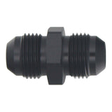 DeatschWerks 8AN Male Flare to 8AN Male Flare Coupler - Anodized Matte Black - 6-02-0204-B