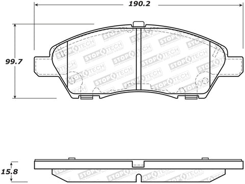 StopTech Street Brake Pads - Front - 308.15920