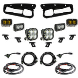 Baja Designs 21-22 Ford Bronco w/Steel Bumper S2 SAE Pro Fog Pocket Light Kit w/Upfitter - Amber - 448179UP