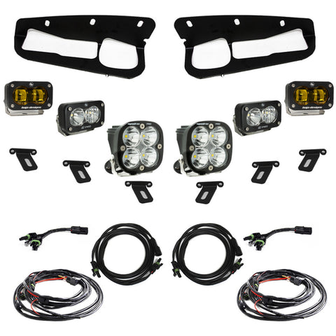 Baja Designs 21-22 Ford Bronco w/Steel Bumper S2 SAE Pro Fog Pocket Light Kit w/Upfitter - Amber - 448179UP