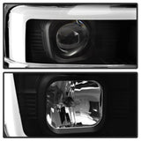 Spyder 08-10 Ford F-250 Projector Headlights V2 - Light Bar DRL LED - Black PRO-YD-FS08V2-LB-BK - 5084477