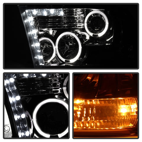 Spyder Dodge Ram 1500 09-14 10-14 Projector Headlights Halogen- LED Halo LED- Smke PRO-YD-DR09-HL-SM - 5010056