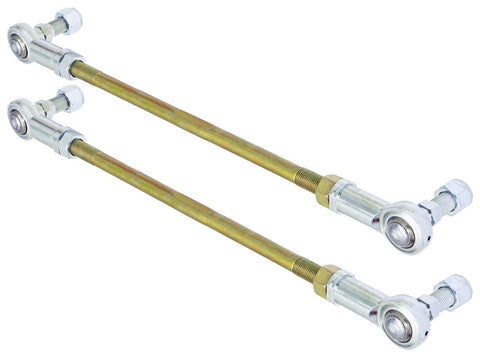 RockJock Adjustable Sway Bar End Link Kit 14in Long Rods w/ Heims and Jam Nuts pair - CE-99002RD2