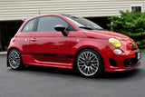 Rally Armor 2012-18 Fiat 500 (Pop/Sport/Lounge/Abarth) Red Mud Flap w/ White Logo - MF25-UR-RD/WH