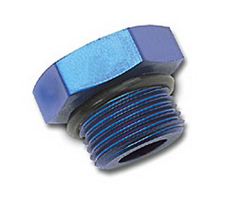 Russell Performance -6 AN Straight Thread Plug (Blue) - 660270