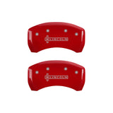 MGP 4 Caliper Covers Engraved Front & Rear Lincoln Red finish silver ch - 36019SLCNRD