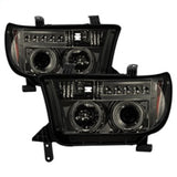 Spyder Toyota Tundra 07-13 Projector Headlights LED Halo LED Smke PRO-YD-TTU07-HL-SM - 5012043