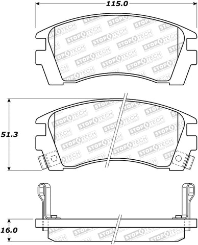 StopTech Street Brake Pads - Front - 308.05090