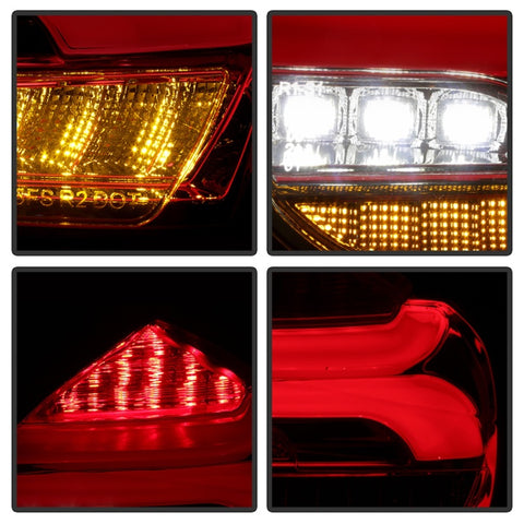 Spyder 15-17 Ford Focus Hatch LED Tail Lights w/Indicator/Reverse - Red Clr (ALT-YD-FF155D-LED-RC) - 5085726