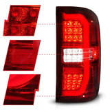 ANZO 14-18 GMC Sierra 1500 LED Taillights Red/Clear - 311466