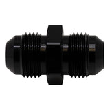 DeatschWerks 8AN Male Flare to 8AN Male Flare Coupler - Anodized Matte Black - 6-02-0204-B