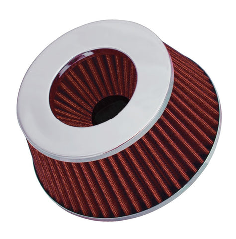 Spectre Adjustable Conical Air Filter 2-1/2in. Tall (Fits 3in. / 3-1/2in. / 4in. Tubes) - Red - 8162