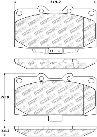 StopTech Street Select Brake Pads - Front - 305.11820