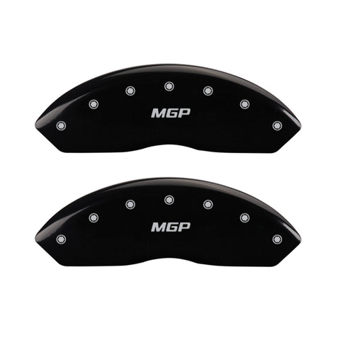 MGP 4 Caliper Covers Engraved Front & Rear MGP Black Finish Silver Char 2009 Mercedes-Benz C300 - 23229SMGPBK