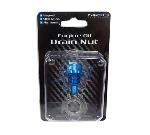 NRG Magnetic Oil Drain Plug M14X1.5 Acura/Honda/Mazda/Mitsubishi - Blue - NOP-100BL