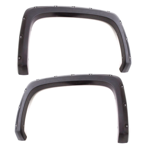 Lund 19-22 GM Silverado RX-Rive Textured Elite Series Fender Flares w/Black Bolts - Black 2pc Rear - RX130TB
