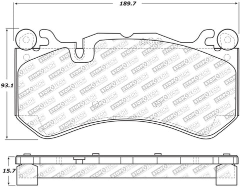 StopTech Street Select 14-18 Audi RS7 Front Brake Pads - 305.12910