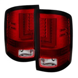 Spyder GMC Sierra 14-16 LED Tail Lights Red Clear ALT-YD-GS14-LBLED-RC - 5080677