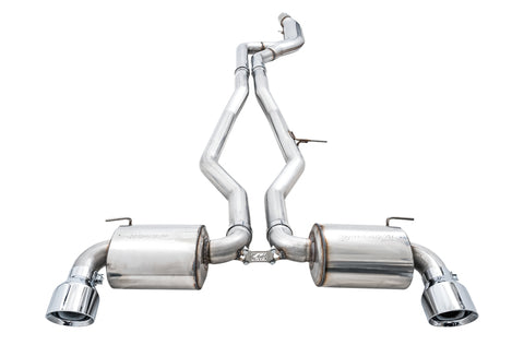 AWE 2020 Toyota Supra A90 Non-Resonated Touring Edition Exhaust - 5in Chrome Silver Tips - 3020-32058