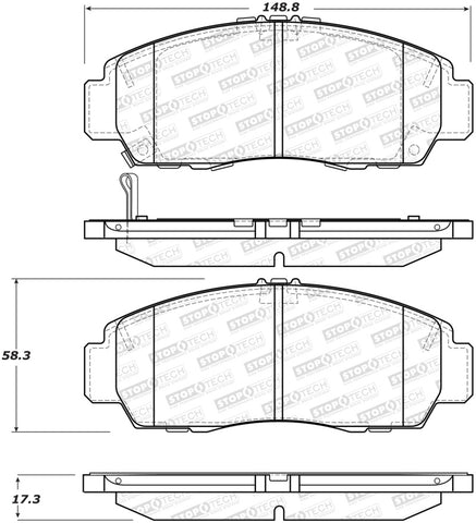 StopTech Street Brake Pads - Front - 308.15060