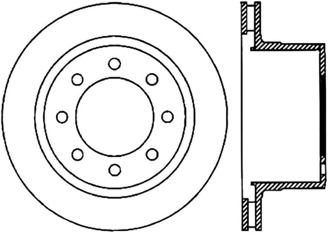 StopTech Power Slot 06-08 Dodge Ram 1500 / 03-08 Ram 2500/3500 All Rear Left Slotted CRYO Rotor - 126.67062CSL