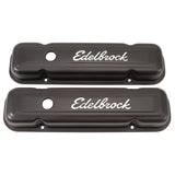 Edelbrock Valve Cover Signature Series Pontiac 1962-1979 301-455 CI V8 Low Black - 4453