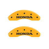MGP 2 Caliper Covers Engraved Front Honda Yellow Finish Black Characters 2007 Honda Civic - 20143FHONYL