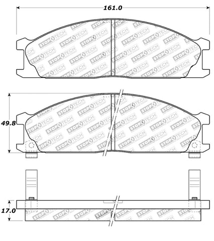 StopTech Street Touring 85-91 Nissan D21/720/Pathfinder Front Brake Pads - 308.03330