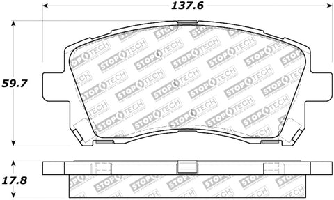 StopTech Street Touring 02-03 WRX Front Brake Pads - 308.07210