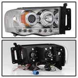 Spyder Dodge Ram 1500 02-05/Ram 2500 03-05 Projector Headlights LED Halo LED Chrm PRO-YD-DR02-HL-C - 5009982