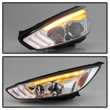 Spyder 15-18 Ford Focus Projector Headlights - Seq Turn Light Bar - Chrome PRO-YD-FF15-LBSEQ-C - 5086457