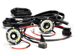 KC HiLiTES Cyclone 2in. LED Universal Under Hood Lighting Kit (Incl. 2 Cyclone Lights/Switch/Wiring) - 355