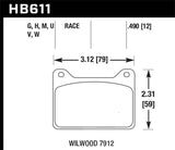 Hawk Wilwood 7912 Black Brake Pads - HB611M.490