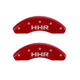 MGP Front set 2 Caliper Covers Engraved Front HHR Red finish silver ch - 14230FHHRRD